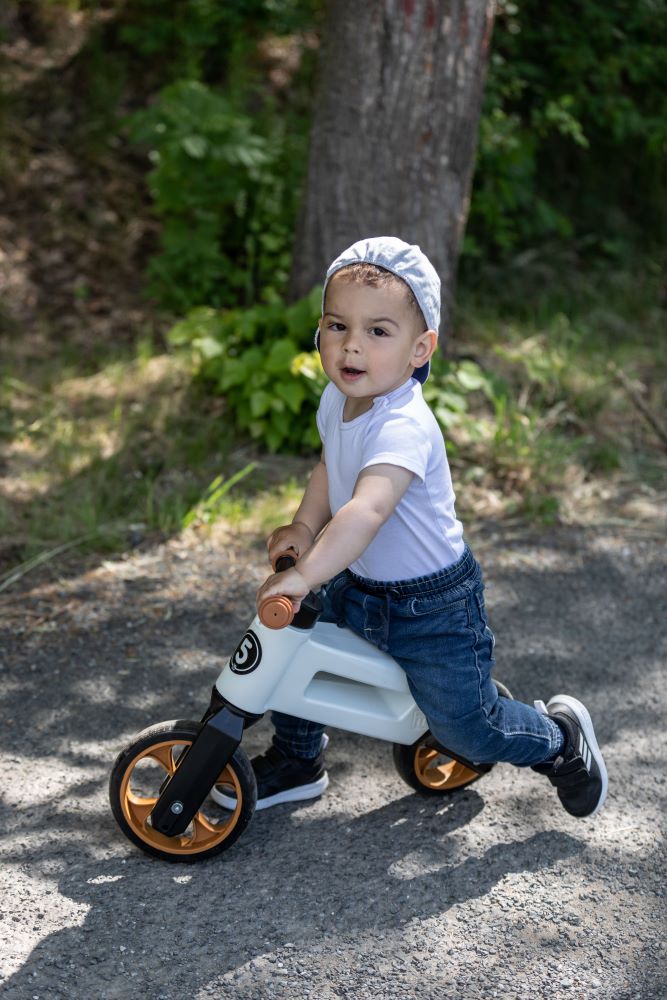 Bicicleta fara pedale Funny Wheels Rider SuperSport 2 in 1 Pearl bicicleta-fara-pedale