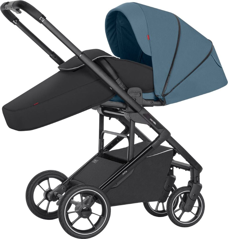 Carucior sport premium compact max. 22 Kg protectie UV UPF 50 invelitoare picioare Carrello Alfa CRL-5508 Indigo Blue