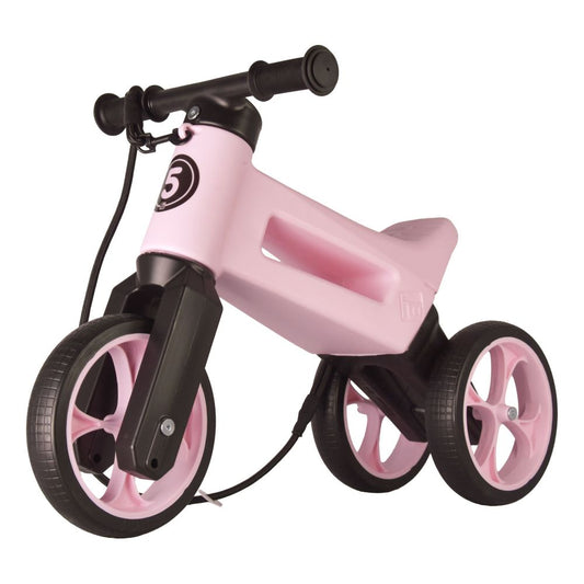 Bicicleta fara pedale 2 in 1 18 + luni pneuri si manere de cauciuc 4 nivele de reglaj pe inaltime Funny Wheels Rider