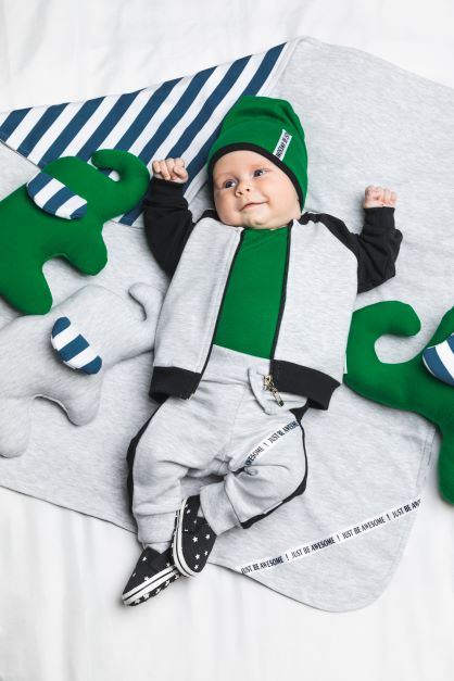 Caciulita dubla cu interior de bumbac (190055) "Alex" Verde