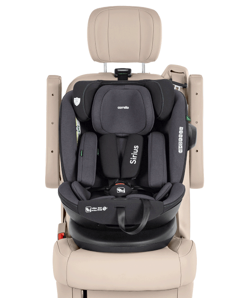 Scaun auto rotativ Carrello Sirius (CRL-8808) Harbor Grey, 40-150 cm, 360°, i-Size, R129/03, Isofix, Top Tether