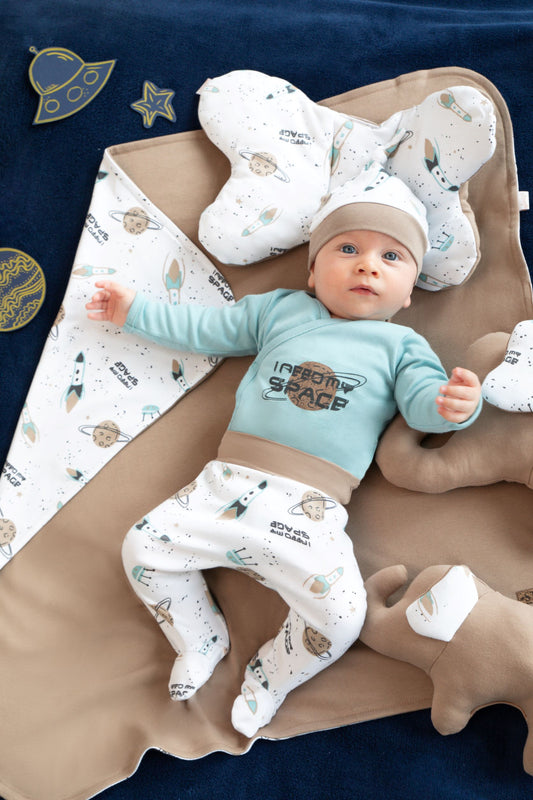 Pantalon cu botosei bumbac 100% (182009) "Star"