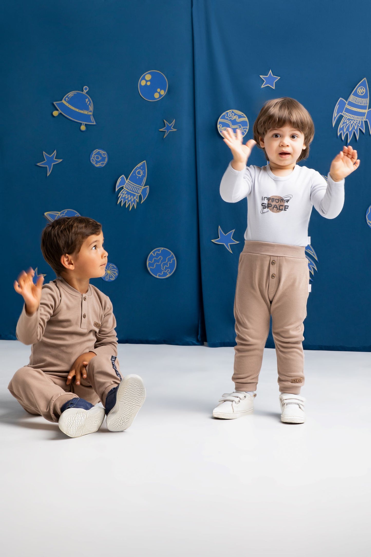 Body cu maneca lunga bumbac 100% (182103) "Star"