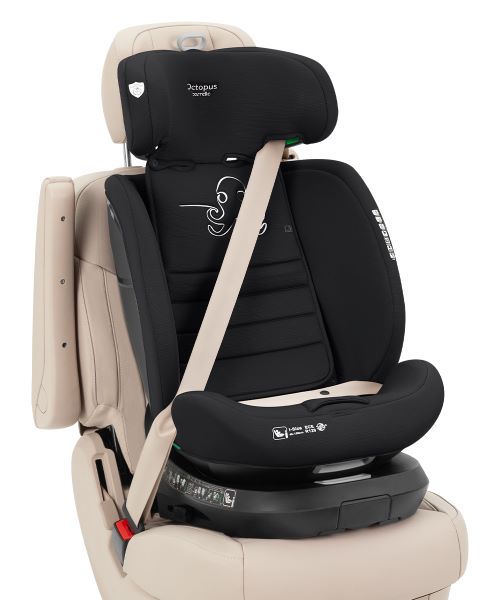 Scaun auto rotativ 360° SPS Carrello OCTOPUS i-SIZE 40-150 cm ISOFIX Midnight Black scaun-auto