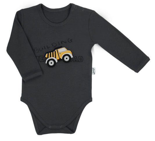 Body cu maneca lunga (181101) Colectia ’Big Trucks’ Grafit Marimea 98