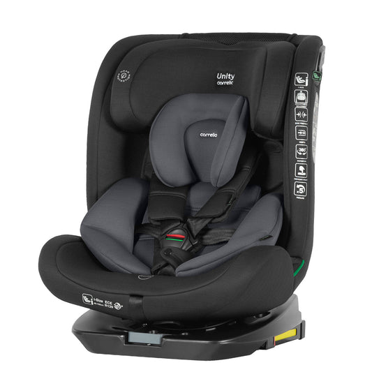 Scaun auto rotativ 360° Carrello Unity Accord Grey i-SIZE 40-150 cm SPS Top Tether ISOFIX scaun-auto