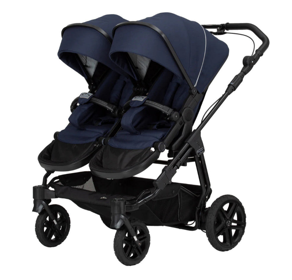 Carucior sport pentru gemeni Hartan Two Select Outdoor Sapphire (704) reversibil pliere compacta roti cauciuc cu aer