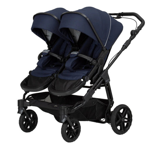 Carucior sport pentru gemeni Hartan Two Select Outdoor Sapphire (704) reversibil pliere compacta roti cauciuc cu aer
