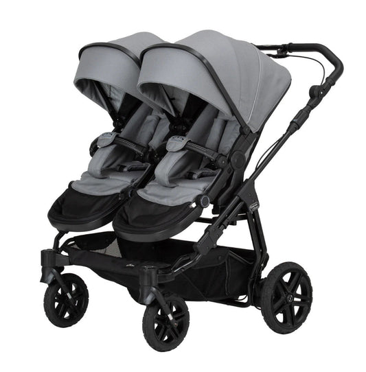 Carucior sport pentru gemeni Hartan Two Select Outdoor Graphite (705) reversibil pliere compacta roti cauciuc cu aer