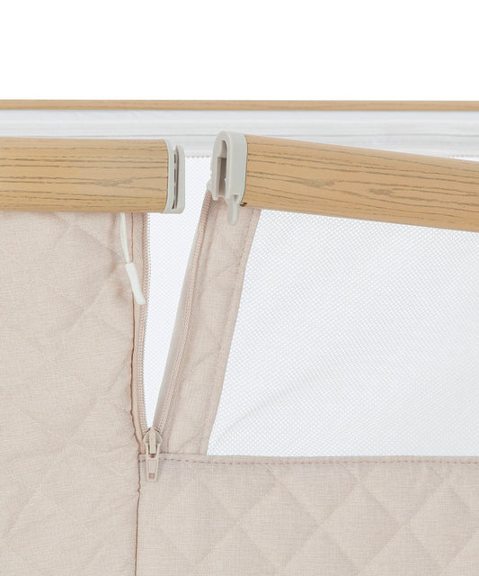 Patut leagan electric Carrello PRIMA Honey Beige, melodii, senzor de miscare, timer, bluetooth