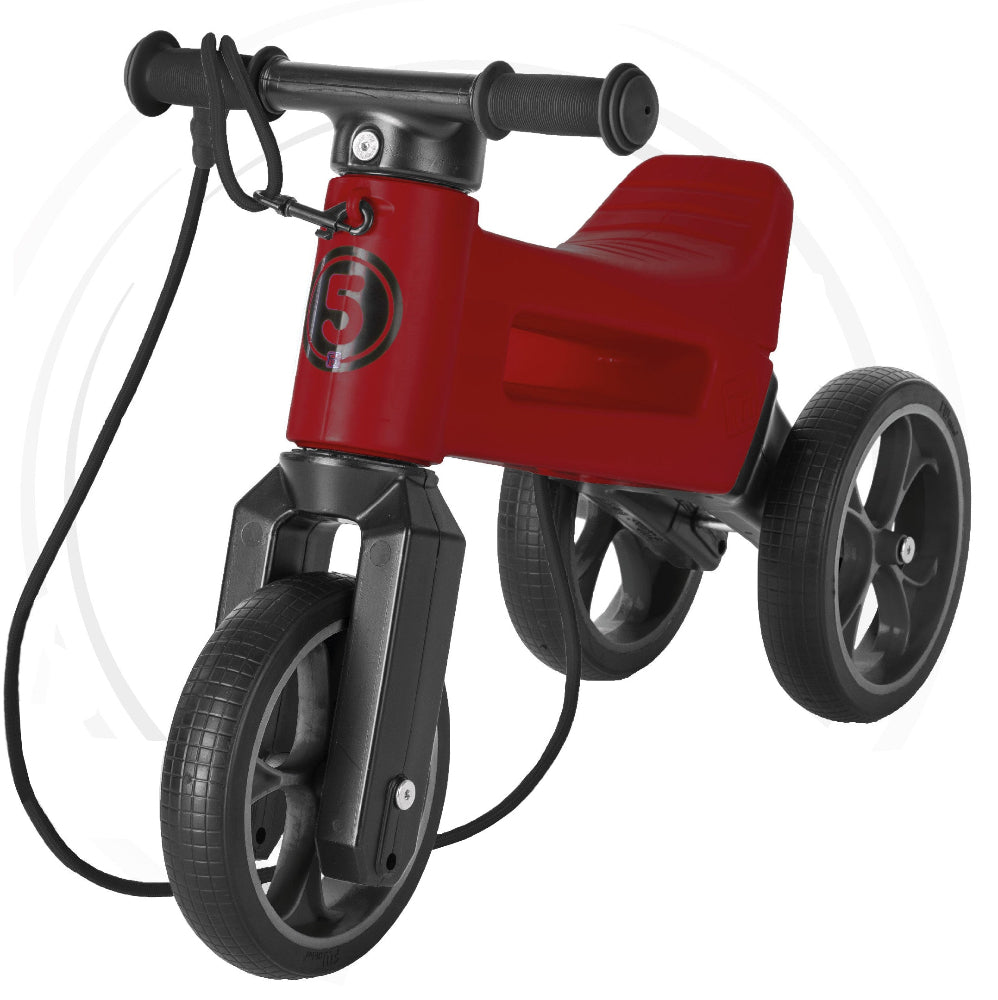 Bicicleta fara pedale 2 in 1 Funny Wheels Rider SuperSport Sour Cherry Limited, 18+ luni, pneuri si manere de cauciuc, 4 nivele de reglaj pe inaltime