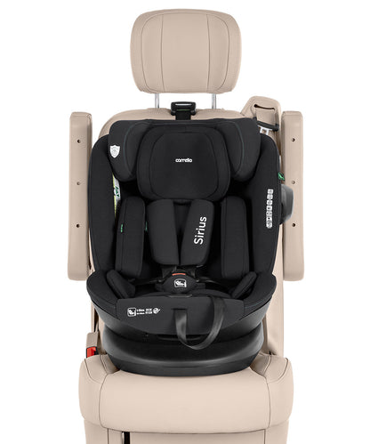 Scaun auto rotativ Carrello Sirius (CRL-8808) Absolute Black 40-150 cm 360° i-Size R129/03 Isofix Top Tether scaun-auto