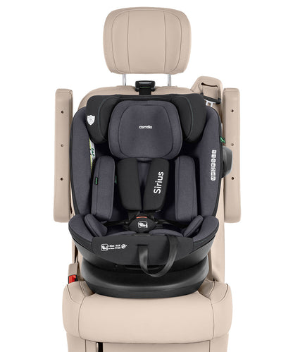 Scaun auto rotativ Carrello Sirius (CRL-8808) Harbor Grey 40-150 cm 360° i-Size R129/03 Isofix Top Tether scaun-auto