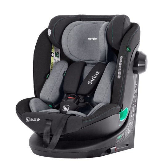 Scaun auto rotativ Carrello Sirius (CRL-8808) Sky Grey 40-150 cm 360° i-Size R129/03 Isofix Top Tether scaun-auto
