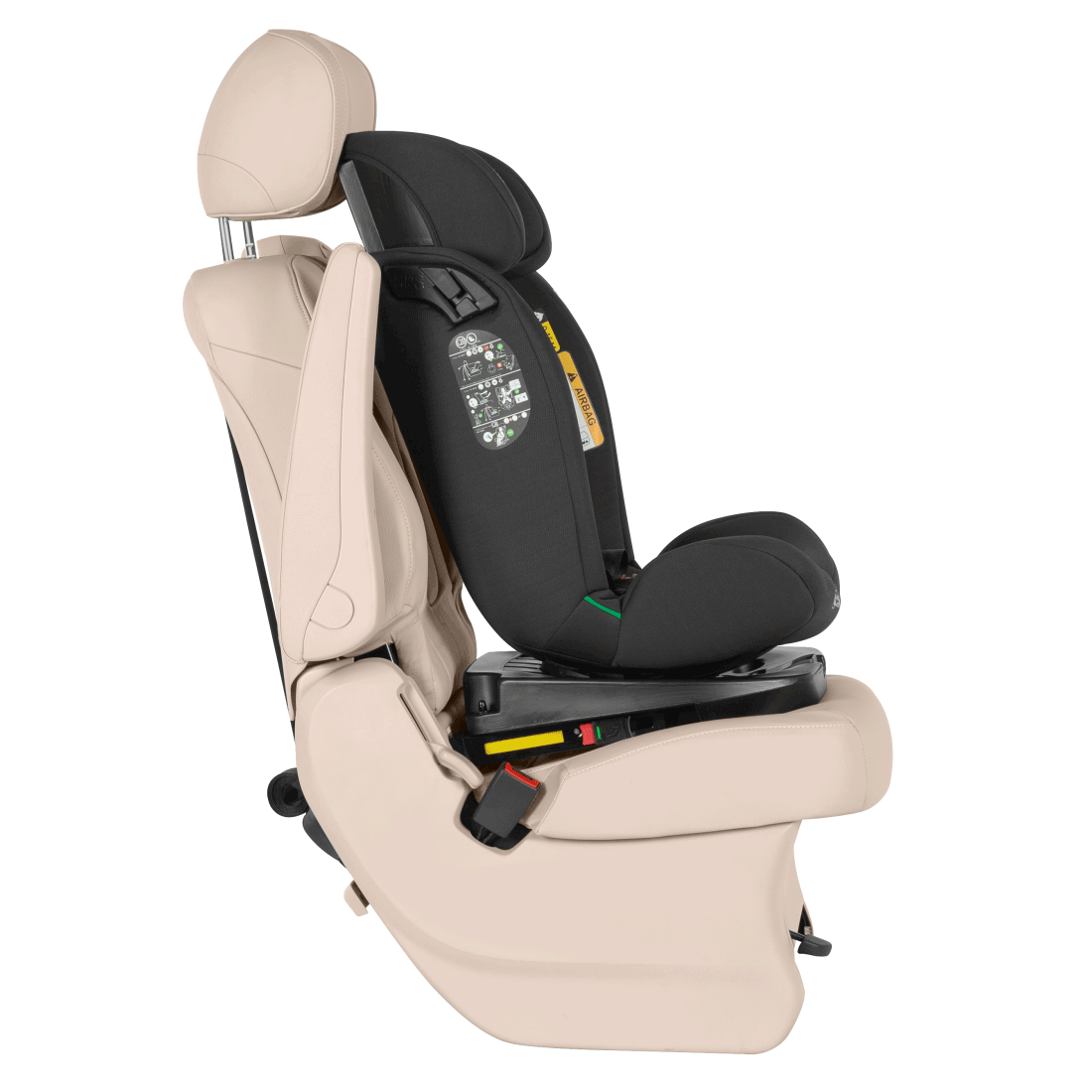 Scaun auto rotativ 360° Carrello Unity Harmony Beige, i-SIZE 40-150 cm, SPS, Top Tether,  ISOFIX