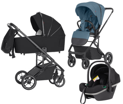 Carucior 3 in 1 premium Carrello Alfa CRL-5508 Indigo Blue