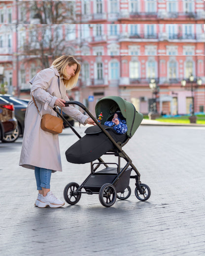Carucior sport premium compact max. 22 Kg protectie UV UPF 50 invelitoare picioare Carrello Alfa CRL-5508 Sea Green
