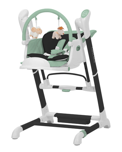 Scaun de masa si leagan electric controlabil prin aplicatie pe mobil Carrello CASCATA (CRL-10303/1) Tropical Green