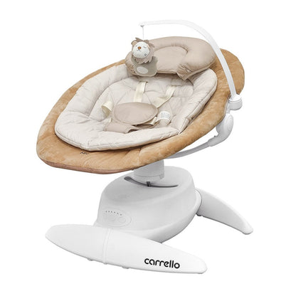 Leagan electric rotativ 360⁰ cu melodii sunete și inclinare reglabila Carrello MIO Linen Beige leagan-electric