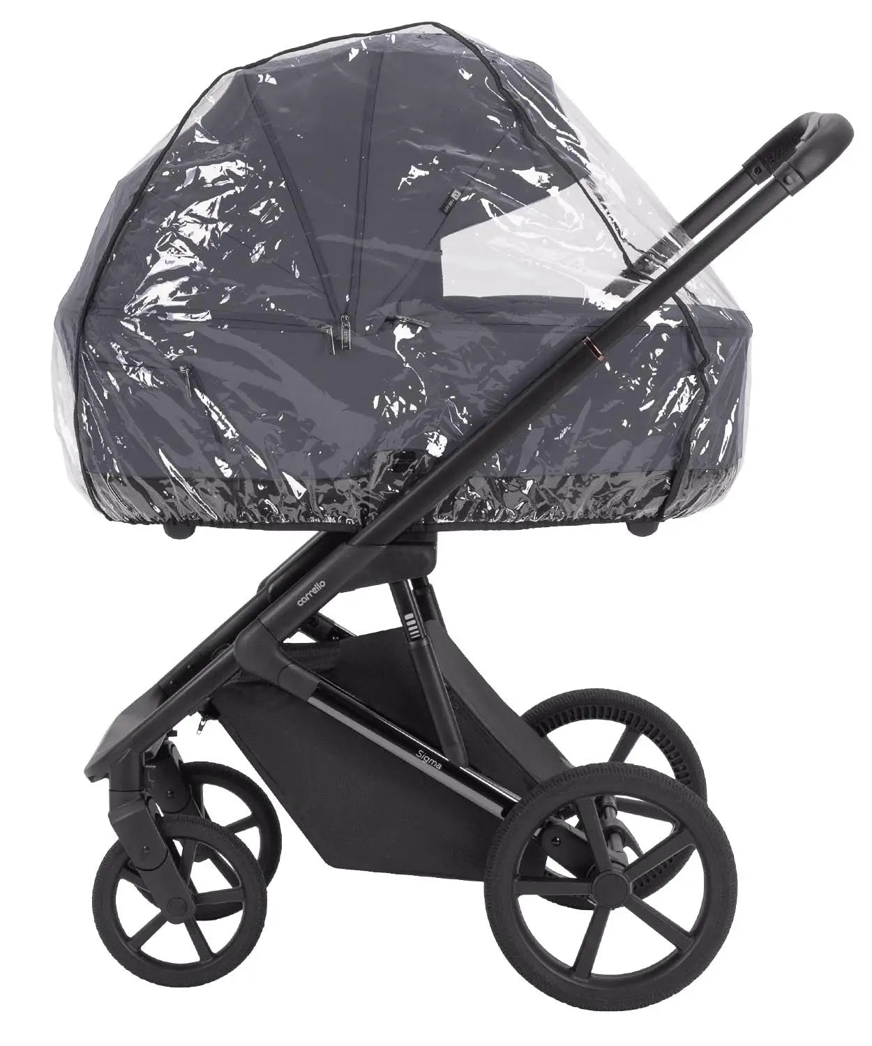 Carucior 2 in 1 Carrello Sigma CRL-6523 Club Grey reversibil suspensie pe cadru functie troller