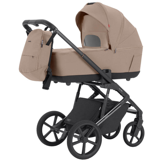 Carucior 2 in 1 Carrello Sigma CRL-6523 Fresh Beige, reversibil, suspensie pe cadru, functie troller