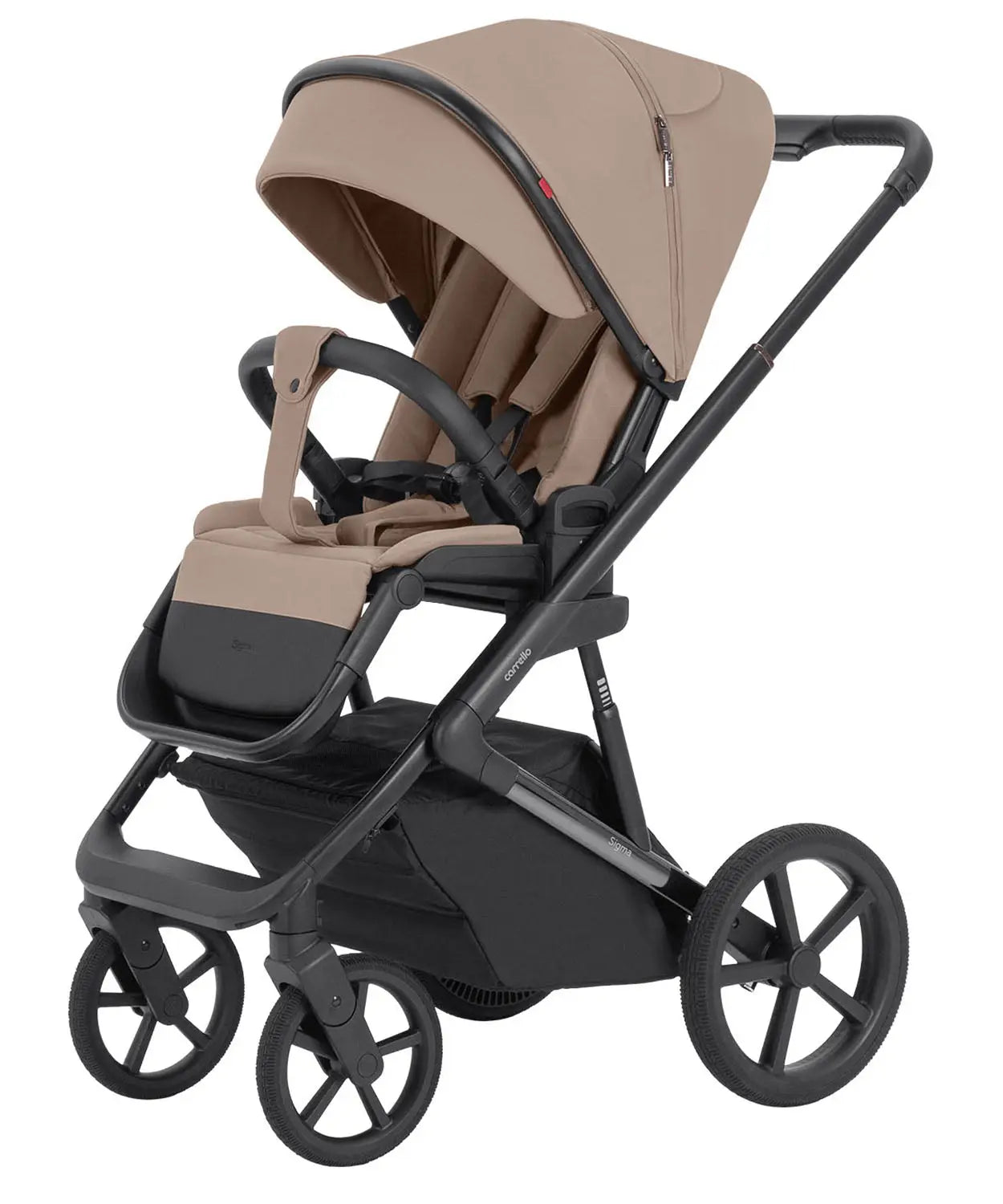 Carucior 2 in 1 Carrello Sigma CRL-6523 Club Grey reversibil suspensie pe cadru functie troller