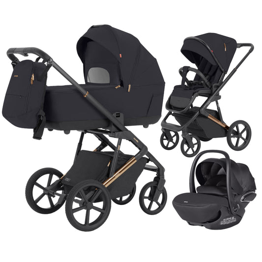 Carucior 2 in 1 Carrello Sigma CRL-6523 Iridium Black, reversibil, suspensie pe cadru, functie troller