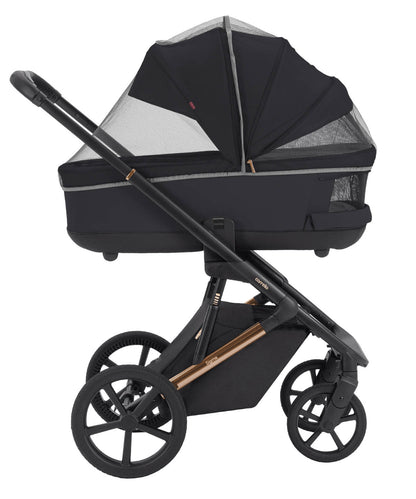 Carucior 2 in 1 Carrello Sigma CRL-6523 Iridium Black, reversibil, suspensie pe cadru, functie troller
