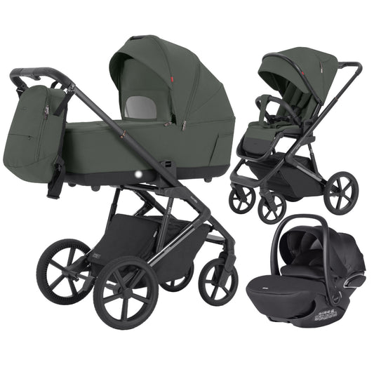 Carucior 2 in 1 Carrello Sigma CRL-6523 Leaf Green, reversibil, suspensie pe cadru, functie troller