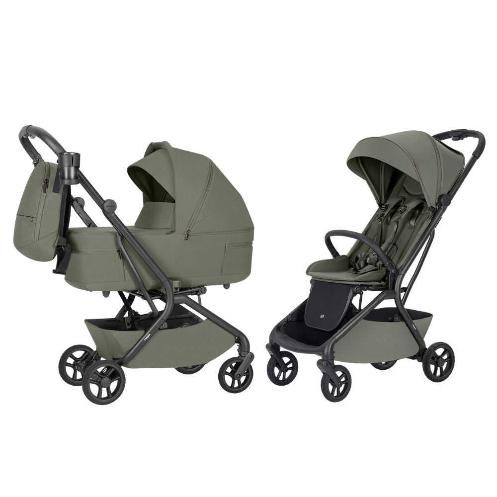 Carucior bebe 2 in 1 Carrello Magia 2.0 CRL-6655 Malted Green, max. 22 Kg, dimensiuni bagaj de mana, compact, premium