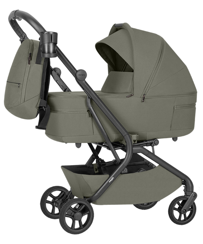 Carucior bebe 2 in 1 Carrello Magia 2.0 CRL-6655 Malted Green, max. 22 Kg, dimensiuni bagaj de mana, compact, premium