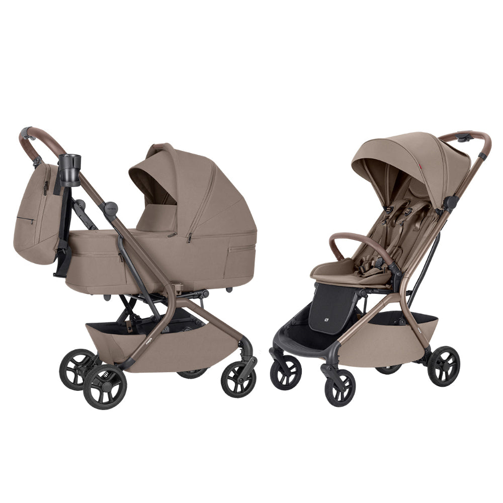 Carucior copii 2 in 1 Carrello Magia CRL-6655 Cocoa Beige, compact, max. 22 Kg, dimensiuni bagaj de mana