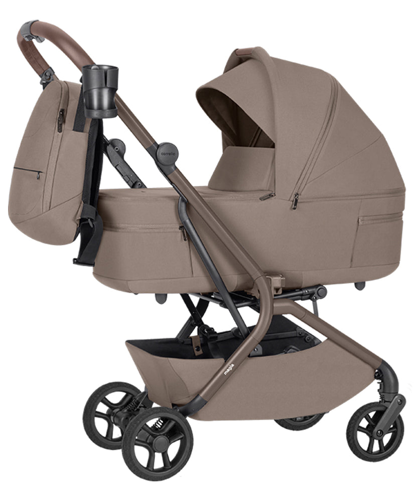 Carucior copii 2 in 1 Carrello Magia CRL-6655 Cocoa Beige, compact, max. 22 Kg, dimensiuni bagaj de mana