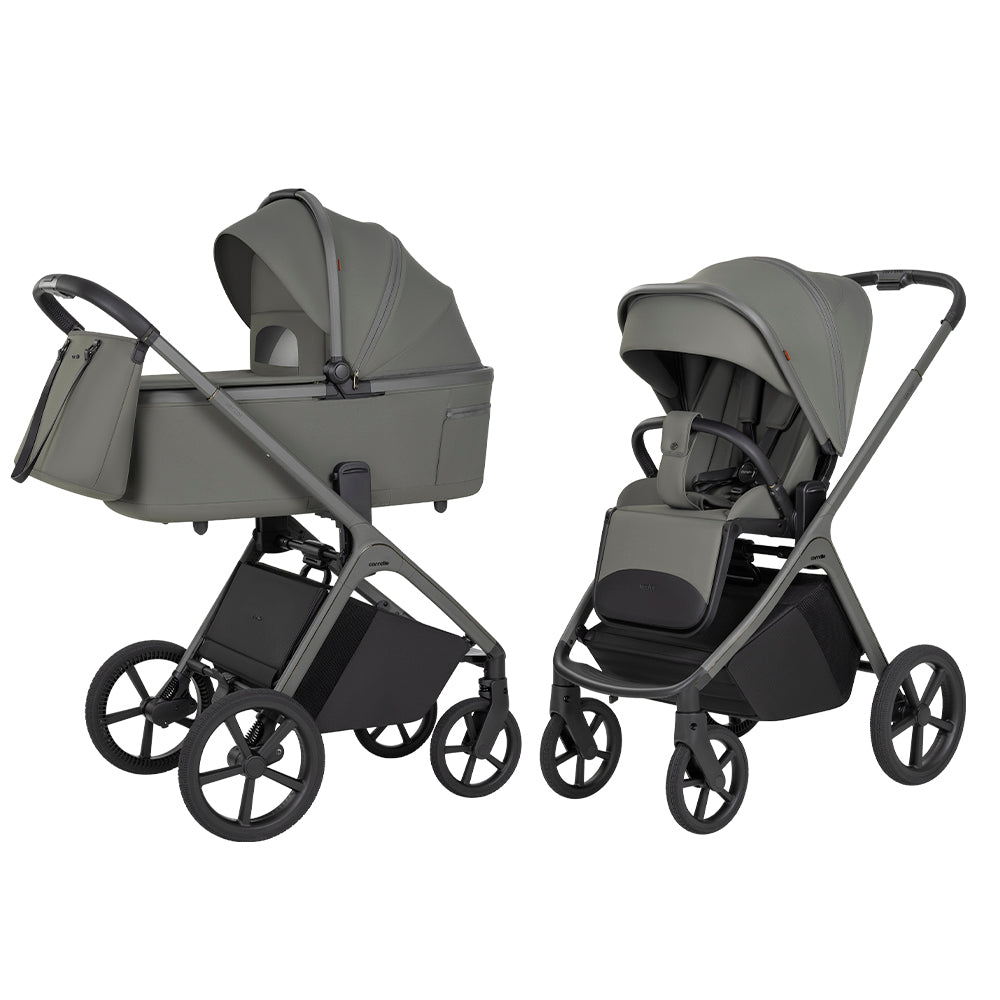 Carucior copii 2 in 1 Carrello Vector F (CRL-6700) Calm Green, cu landou pliabil