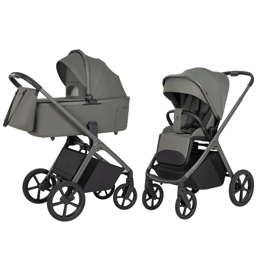 Carucior copii 2 in 1 Carrello Vector F (CRL-6700) Calm Green, cu landou pliabil