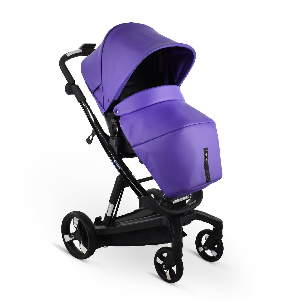 Carucior electric Ibebe iSTOP & DRiVE 2 in 1 Piele ecologica Violet ECO (ISDVioletEco) Cybex Platinum e-Priam