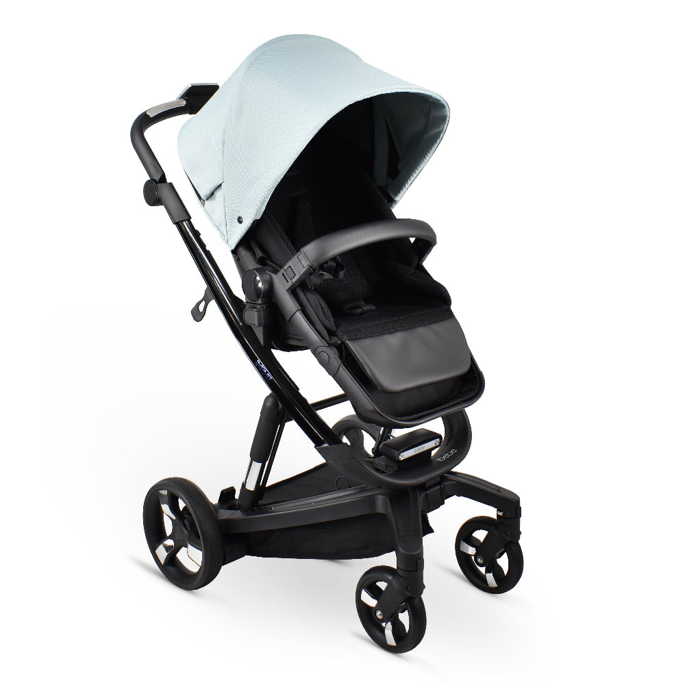 Carucior electric Ibebe iSTOP & DRiVE 2 in 1 Textil Albastru (ISD108)