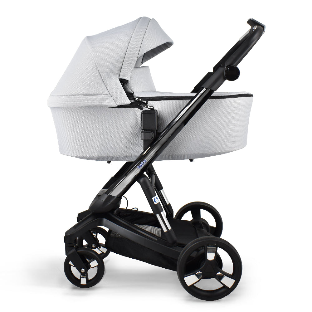 Carucior electric Ibebe iSTOP & DRiVE 2 in 1 Textil Gri (ISD110)