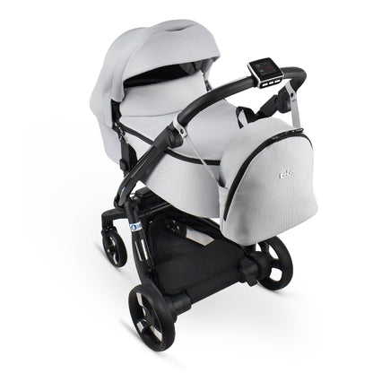 Carucior electric Ibebe iSTOP & DRiVE 2 in 1 Textil Gri (ISD110)