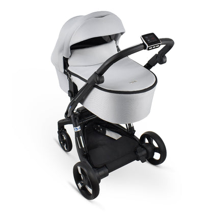 Carucior electric Ibebe iSTOP & DRiVE 2 in 1 Textil Gri (ISD110)