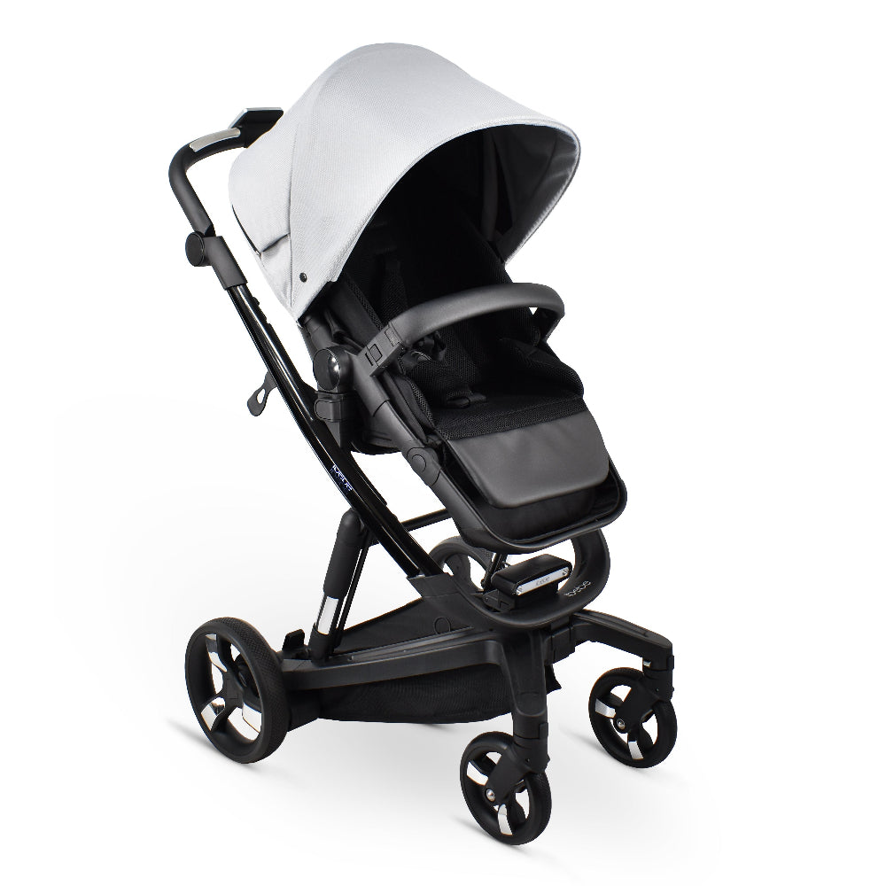 Carucior electric Ibebe iSTOP & DRiVE 2 in 1 Textil Gri (ISD110)