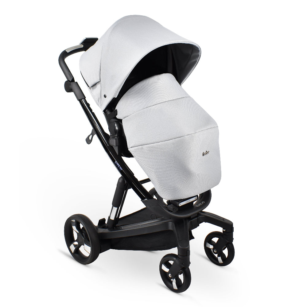 Carucior electric Ibebe iSTOP & DRiVE 2 in 1 Textil Gri (ISD110)