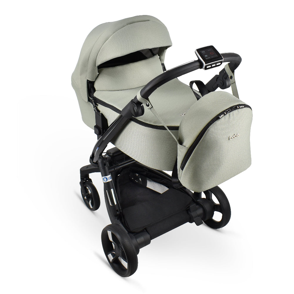 Carucior electric Ibebe iSTOP & DRiVE 2 in 1 Textil Menta (ISD107)