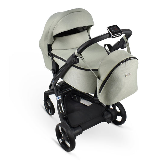 Carucior electric Ibebe iSTOP & DRiVE 2 in 1 Textil Menta (ISD107)