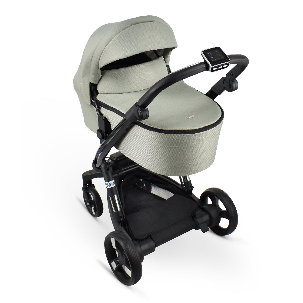 Carucior electric Ibebe iSTOP & DRiVE 2 in 1 Textil Menta (ISD107)