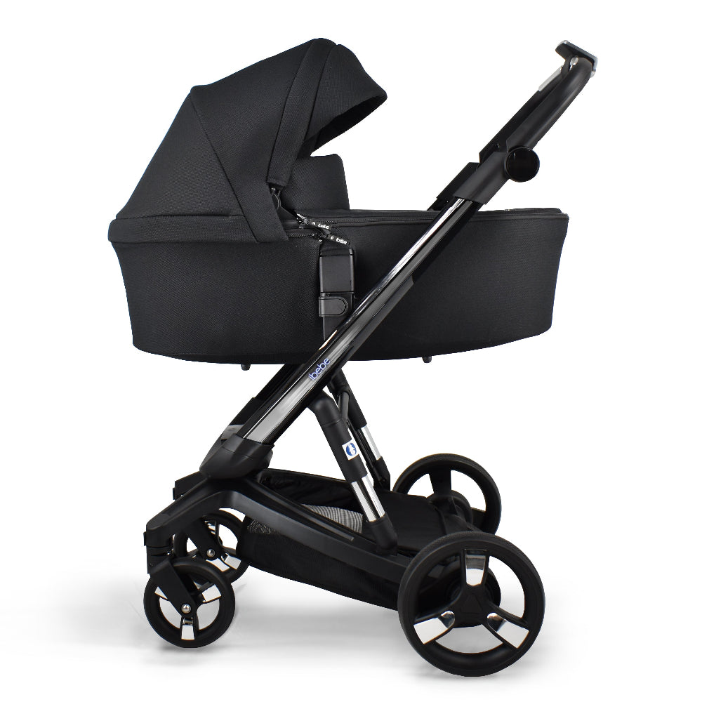 Carucior electric Ibebe iSTOP & DRiVE 2 in 1 Textil Negru (ISD105)