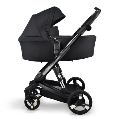 Carucior electric Ibebe iSTOP & DRiVE 2 in 1 Textil Negru (ISD105)