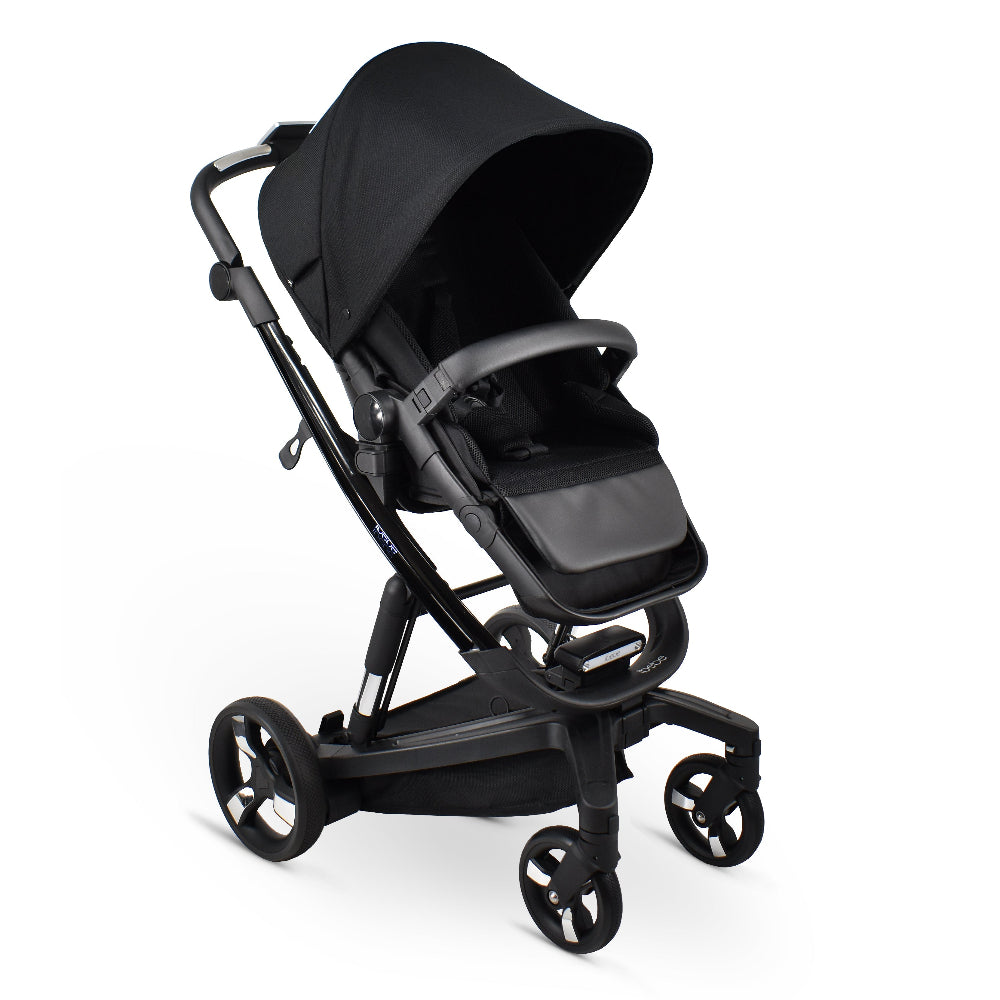 Carucior electric Ibebe iSTOP & DRiVE 2 in 1 Textil Negru (ISD105)