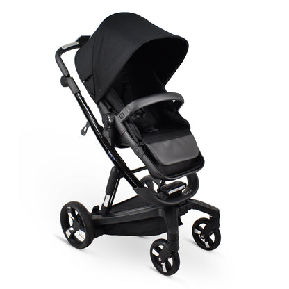 Carucior electric Ibebe iSTOP & DRiVE 2 in 1 Textil Negru (ISD105)