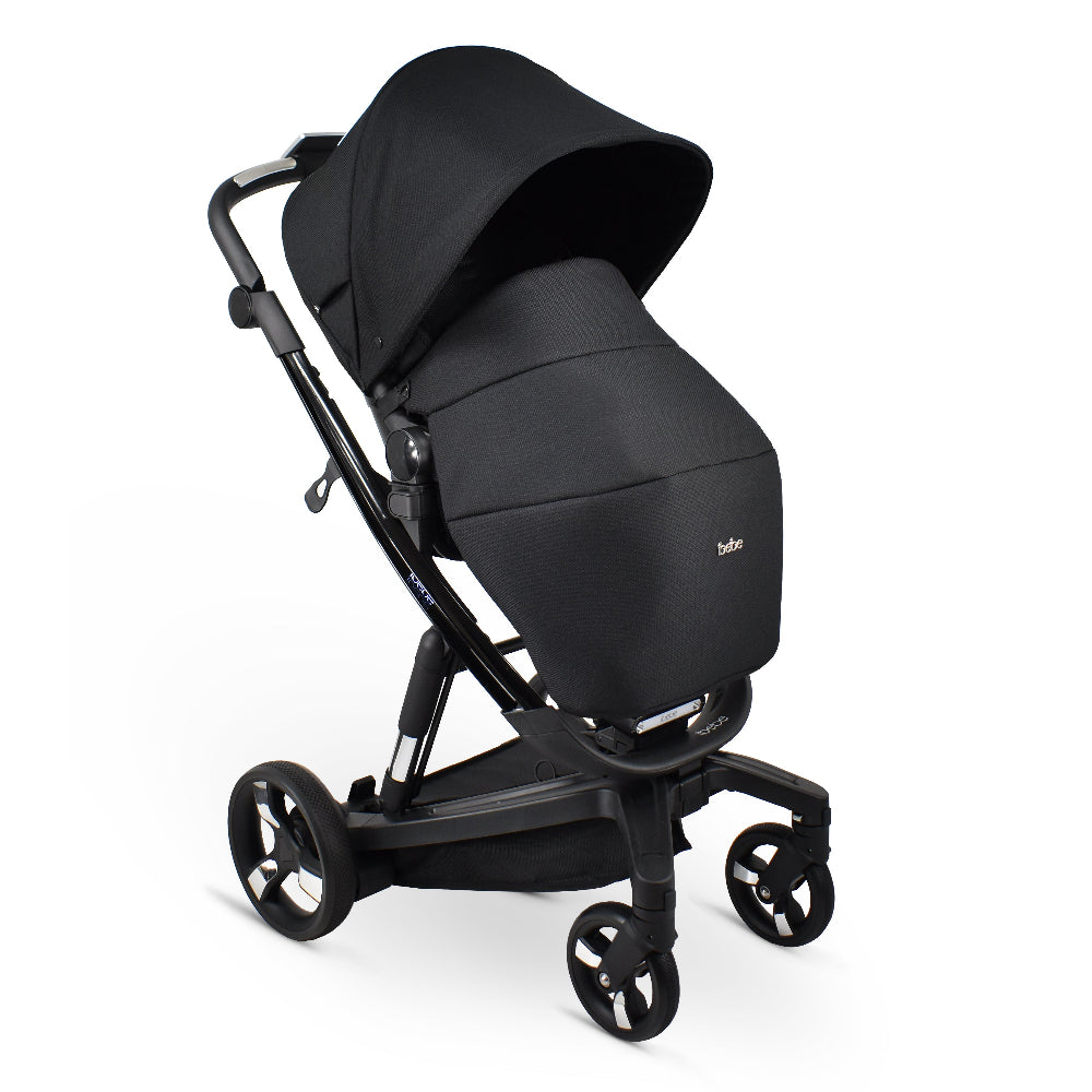 Carucior electric Ibebe iSTOP & DRiVE 2 in 1 Textil Negru (ISD105)